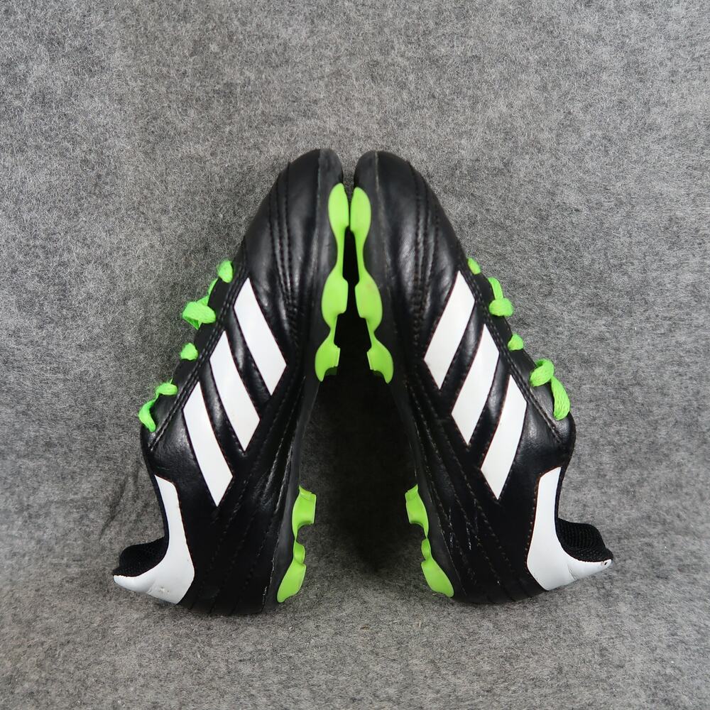 Adidas Shoes Kids 11 Sport Cleats Soccer Football Goletto FG Black White Green - Picture 8 of 11